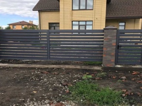 Забор жалюзи 72 метра фото в Горячем Ключе