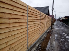 Деревянный забор елочка 150 метров фото в Горячем Ключе